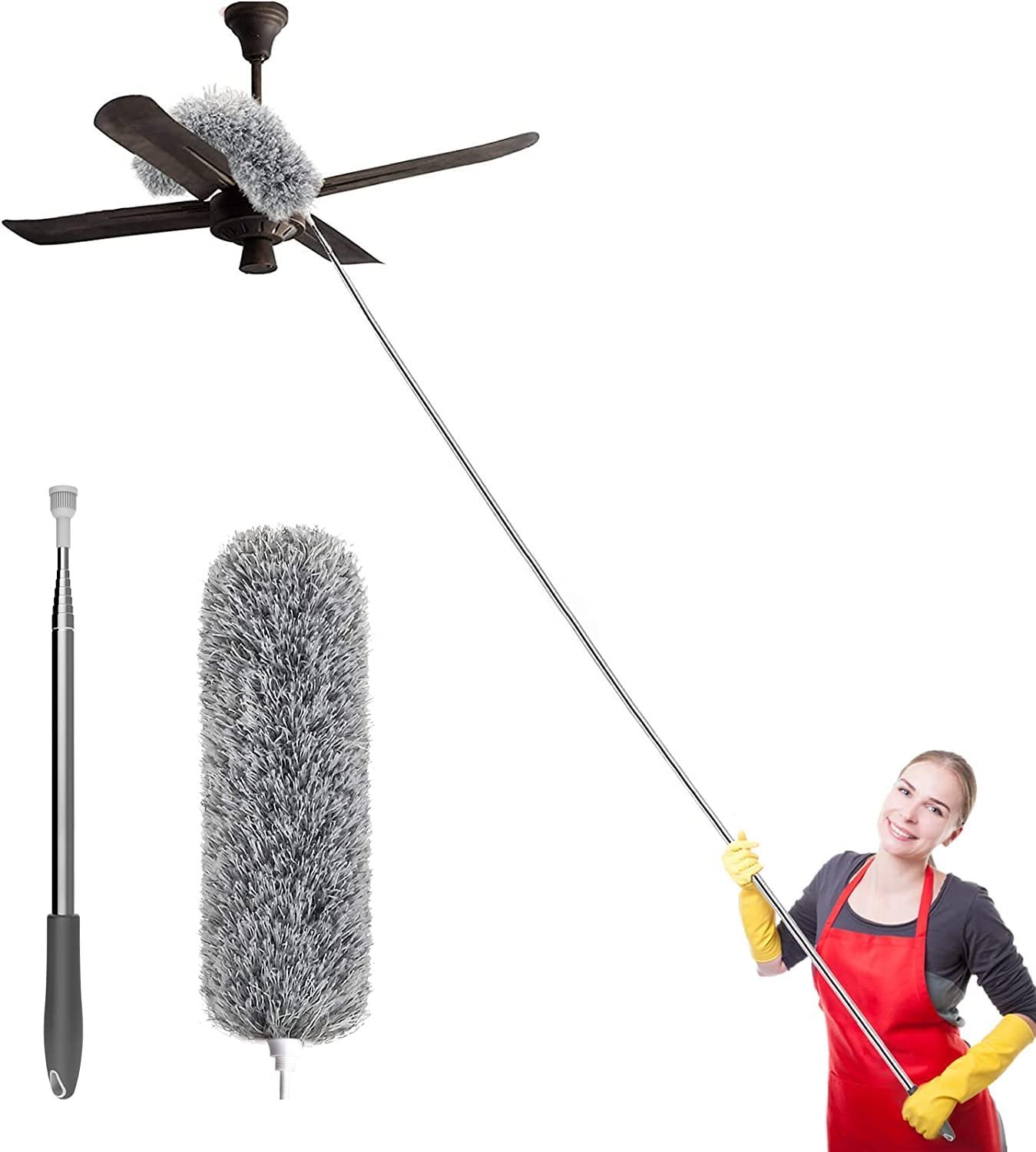 Upgraded Long Handle Microfiber Feather Fan Ceiling