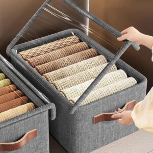 folding storage box with rod
