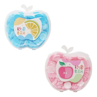Paper Soap in a Plastic Box Clean Soft Bath For Travel(Assorted Color)
