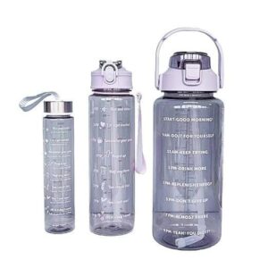 3-in-1 Transparent Water Bottle Set