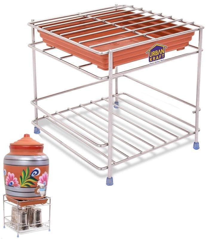 Stainless Steel Matka Stand With Tray (Free)
