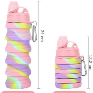 DishTrend Flexible Collapsible Silicone Sports, Trekking, Cycling, Gym, School Water Bottle