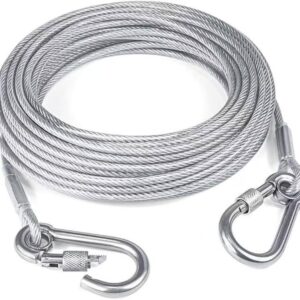 Heavy-Duty Stainless Steel Clothesline with Carabiner Hooks