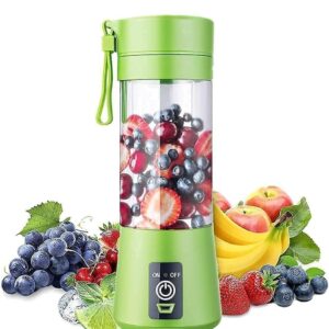 Portable Blender, Green, Rechargeable USB Juicer Cup