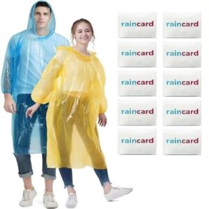 Disposable Raincoat for Emergency Use | Pocket Size Waterproof Rain Card