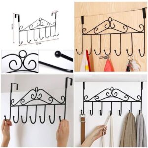 Multi - Functional Steel Over The Door Hook Hanger