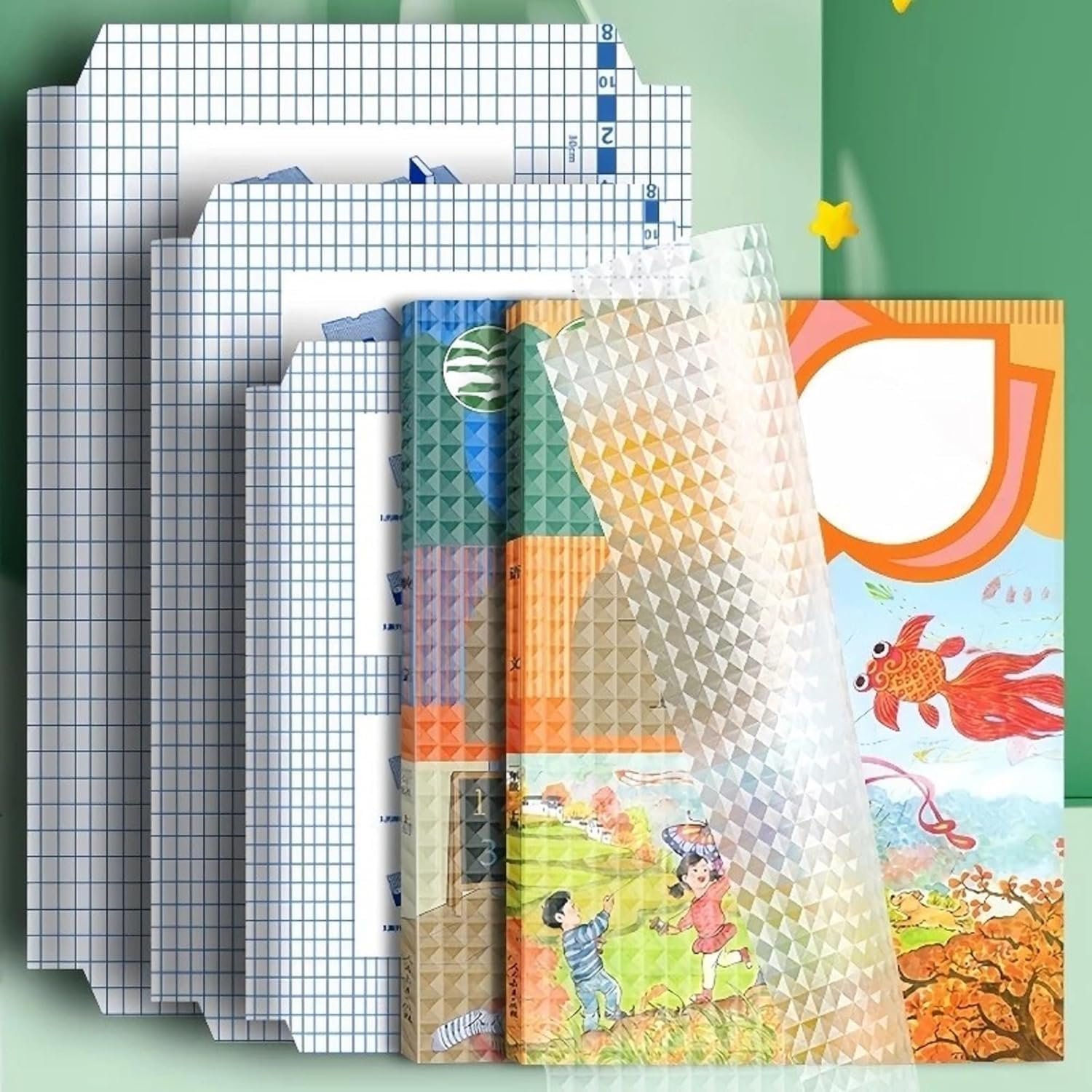 Delightbee Transparent Self-Adhesive Book Cover Film ? 30 Sheets