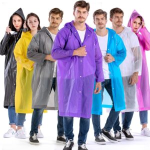 EVA Waterproof Unisex Rain Coat Hooded Full Sleeves Outdoor Men, Women, Boys & Girls