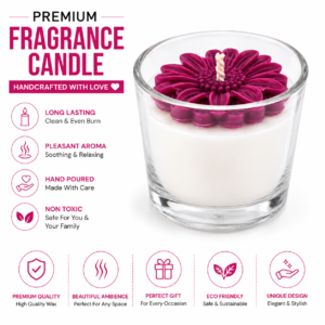 Dishtrend Premium Fragrance Candle in Glass