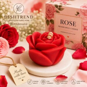 Handmade Red Rose Candle