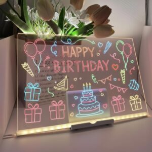 DIY 3D Acrylic Writing Board with Pen & Light