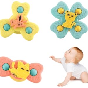 PB Prime Brands Strong Suction Cup Fidget Rotating Sensory Bath Toys for Baby 6 12 18 Months