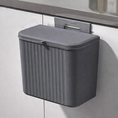 India Plastic Hanging Kitchen Trash Can with Lid