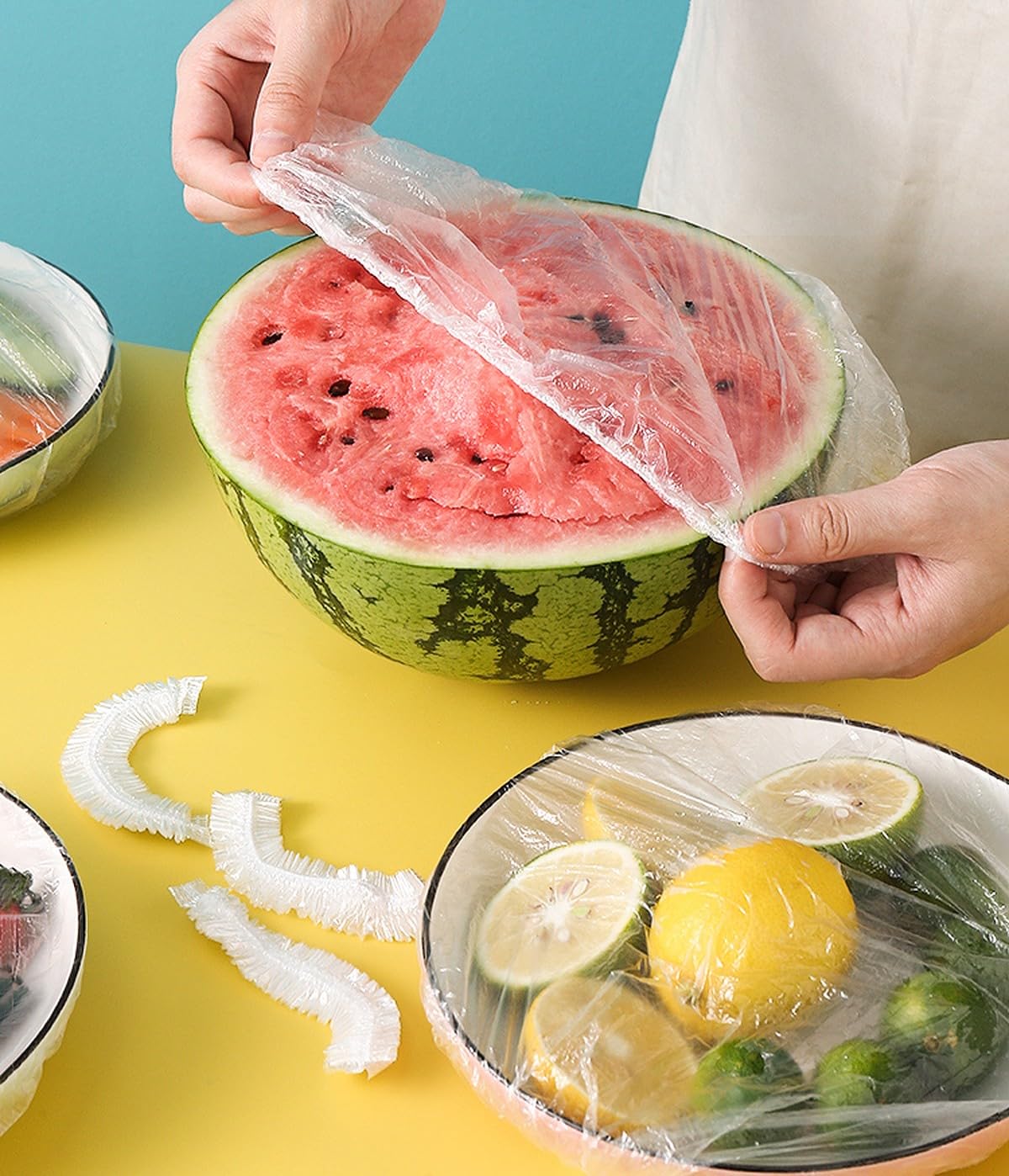 Disposable Food Covers Elastic Plastic Lids