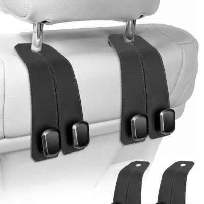 Car Hooks for Headrest,Seat Back Storage Hook Luxurious Leather
